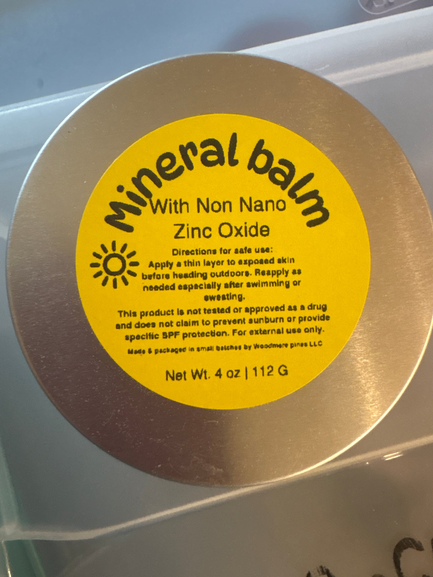 Mineral Tallow balm w/non nano zinc oxide.