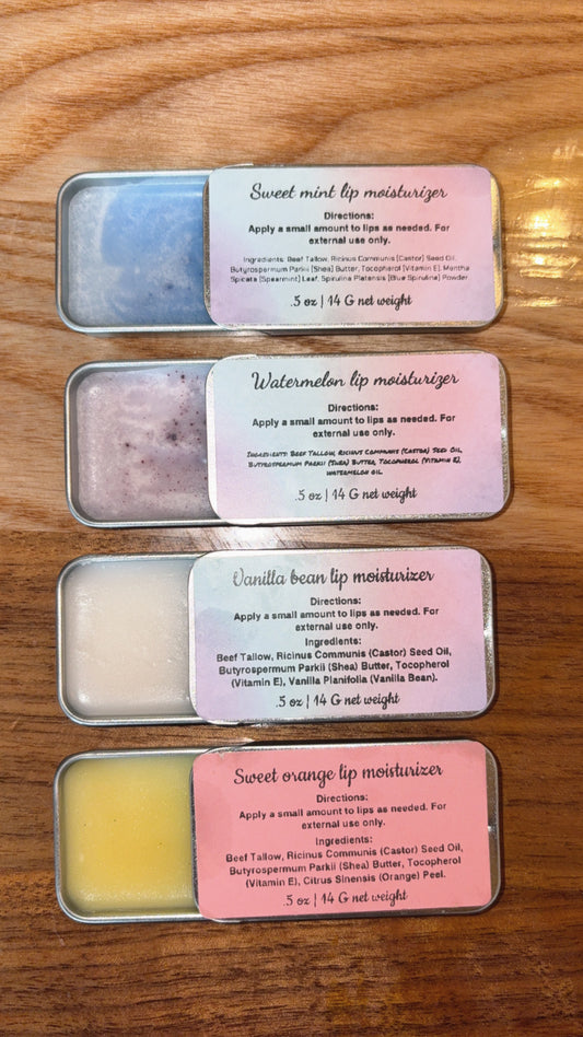 Tallow lip moisturizer